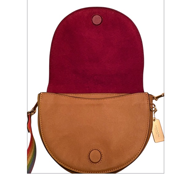 Coach C4098 Signature Canvas Ellen Rainbow Pride Multicolor Crossbody Purse Bag - Picture 8 of 13